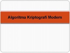 Kriptografi modern beroperasi dalam mode Kriptografi modern beroperasi dalam mode