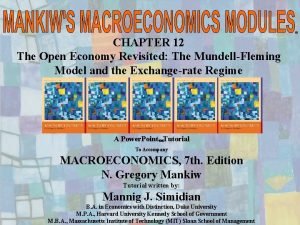 CHAPTER 12 The Open Economy Revisited The MundellFleming
