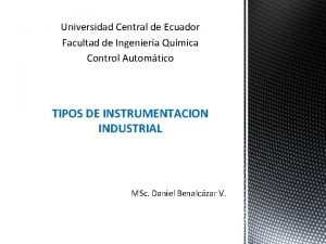 Universidad Central de Ecuador Facultad de Ingeniera Qumica