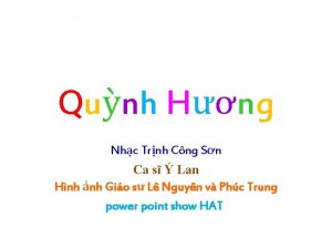 Qunh Hng Nhc Trnh Cng Sn Ca s