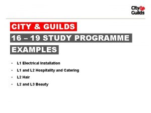 Study programme example
