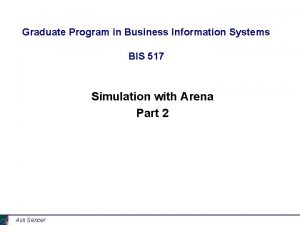 Bis graduate program