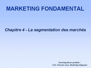 Exemple segmentation marketing