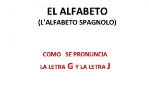 L alfabeto spagnolo