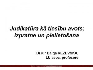 Judikatra k tiesbu avots izpratne un pielietoana Dr