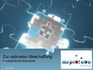 Zur optimalen Beschaffung 5 wesentliche Elemente 04 01