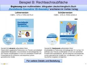 Beispiel B Rechtsschraubflche Ergnzung zum multimedialen bilingualen deutschenglisch