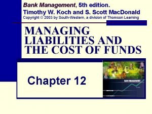 Bank Management Management 5 th edition Timothy W