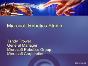 Microsoft robotics developer studio tutorial