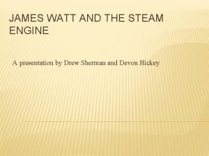 Watt steam engine diagram