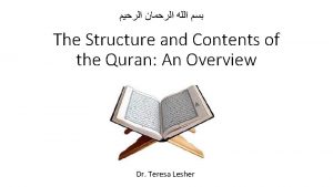 Structure of the quran