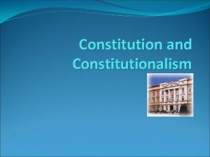 Good constitution Good constitution