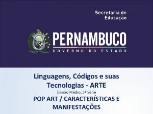 Linguagens Cdigos e suas Tecnologias ARTE Ensino Mdio