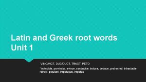Vict root word