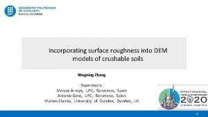 Incorporating surface roughness into DEM models of crushable