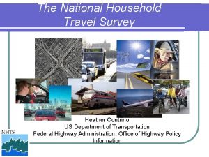 The National Household Travel Survey Heather Contrino US