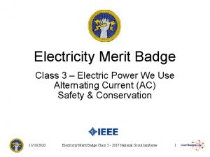 Electricity merit badge powerpoint