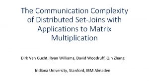 The Communication Complexity of Distributed SetJoins with Applications