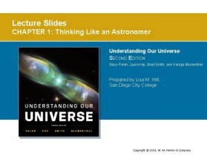 Lecture Slides CHAPTER 1 Thinking Like an Astronomer