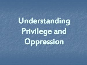 Cycle of oppression diagram