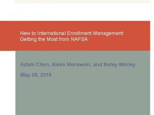 International enrollment management