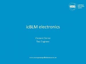 ic BLM electronics Clement Derrez Test Engineer www