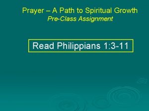 Prayers for spiritual maturity