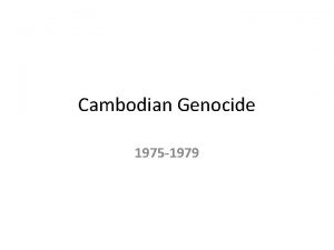 Cambodian Genocide 1975 1979 The Leader Pol Pot