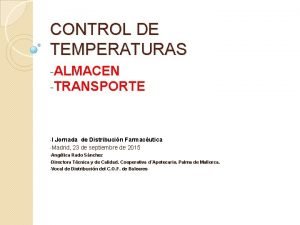 Control de temperatura en almacenes