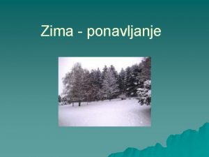 Zima ponavljanje