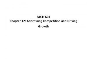 Chapter 12 addressing competition and driving growth
