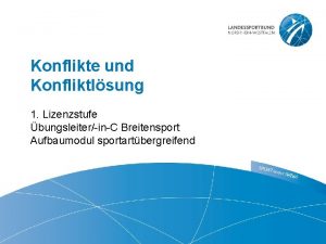 Konfliktlösungsstrategien sport Konfliktlösungsstrategien sport