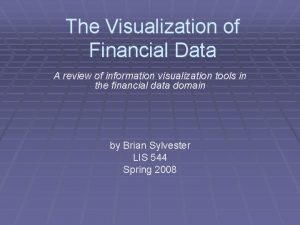 Financial data visualization tools