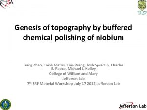 Genesis of topography by buffered chemical polishing of