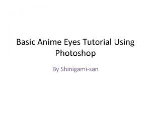 Anime eyes photoshop
