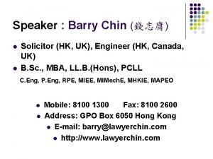 Barry chin Barry chin