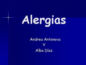 Alergias Andrea Antonova Y Alba Daz ndice n