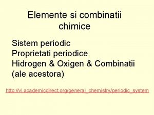 Combinatii chimice