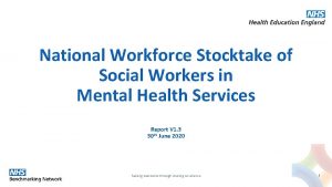 National Workforce Stocktake of Social Workers in Mental