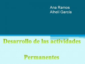 Actividades permanentes para primer grado Actividades permanentes para primer grado