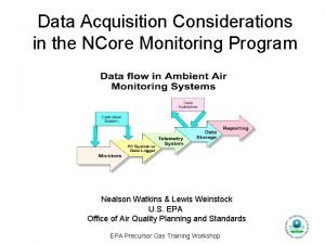 Data Acquisition Considerations in the NCore Monitoring Program