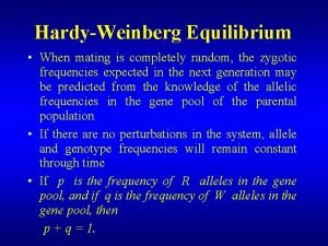 Hardy weinberg assumptions