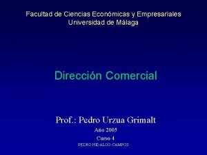 Facultad de Ciencias Econmicas y Empresariales Universidad de