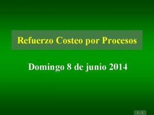 Refuerzo Costeo por Procesos Domingo 8 de junio