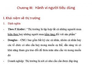 Chng III Hnh vi ngi tiu dng I