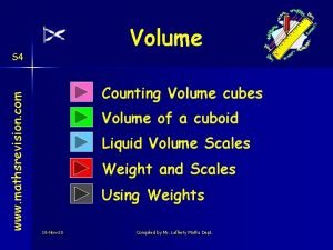 Volume www mathsrevision com S 4 Counting Volume