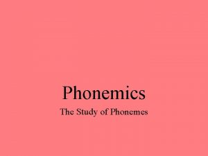 Phonemics meaning