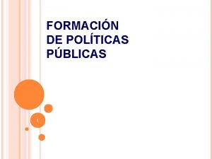 FORMACIN DE POLTICAS PBLICAS 1 QDIFICULTAD INICIAL SE