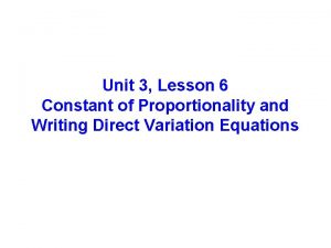 Constant of proportionality guided notes