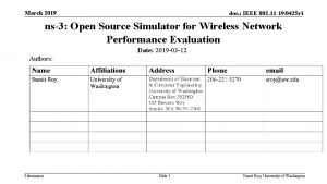 March 2019 doc IEEE 802 11 190425 r